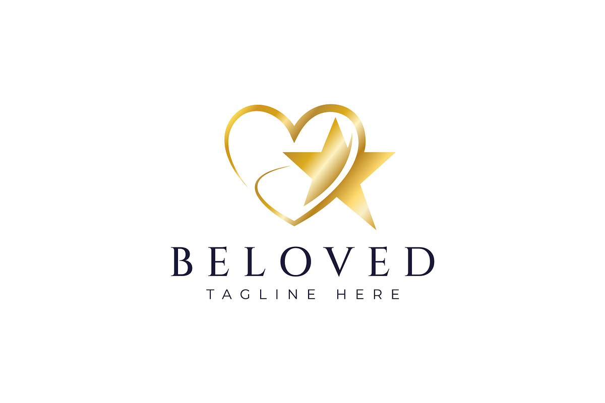 Gold Heart and Star Logo Beloved, a Branding & Logo Template by Signatoro (Photo 2 of 2)