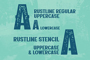 Rustline a Distressed Font, a Sans Serif Font by Rasiorise Studio (Thumbnail 6 of 12)