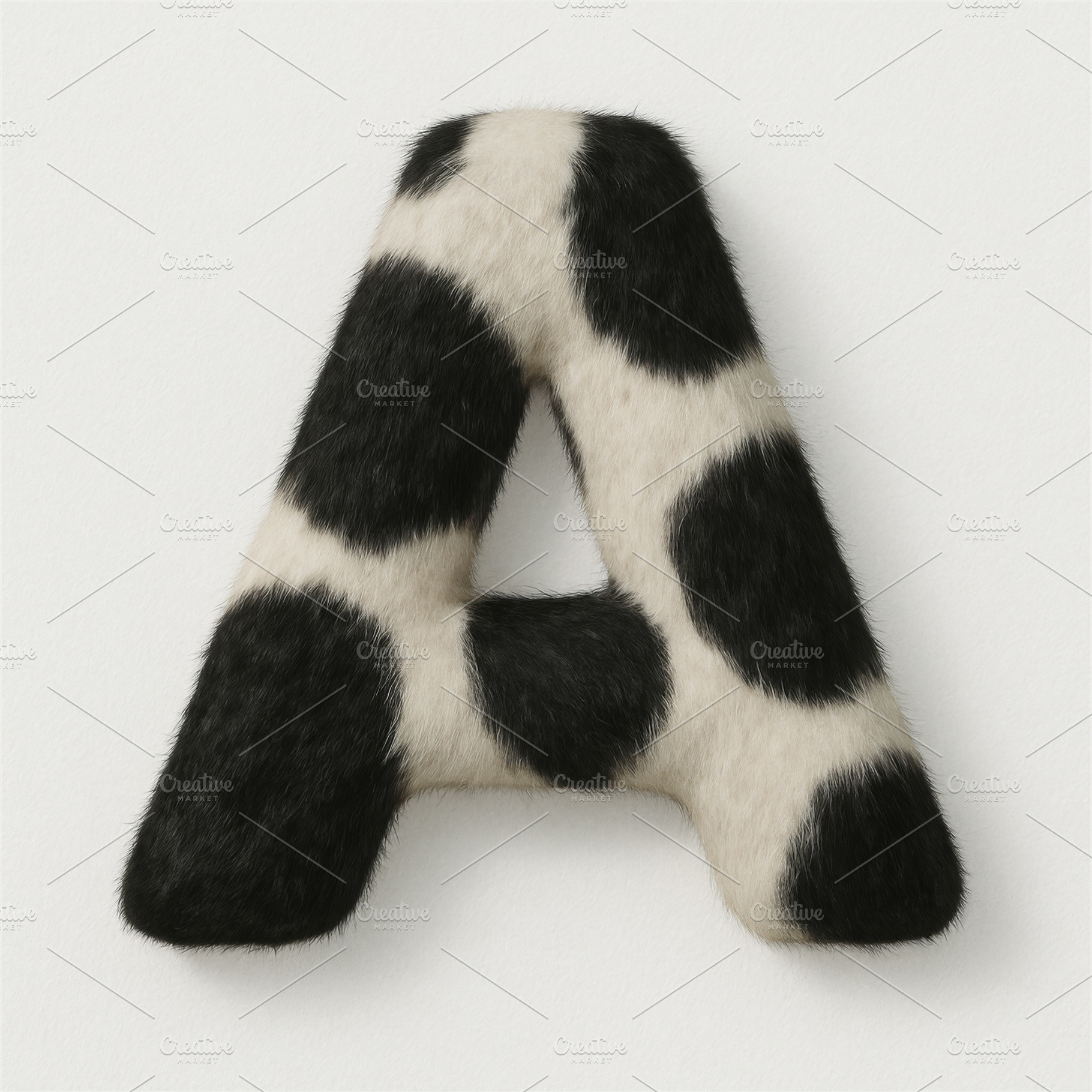 Cow pattern letter a with western co, a Photo by Dvoevnore photos