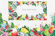 Tropical Bar Frames & Templates Set, an Illustration by NATASHA CHU (Thumbnail 8 of 11)