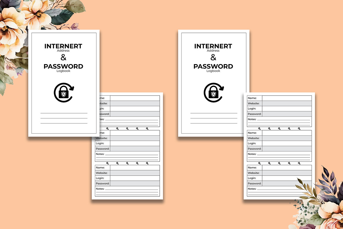 Password Logbook Kdp Interior, a Stationery Template by Hurairagraphics (Photo 2 of 3)
