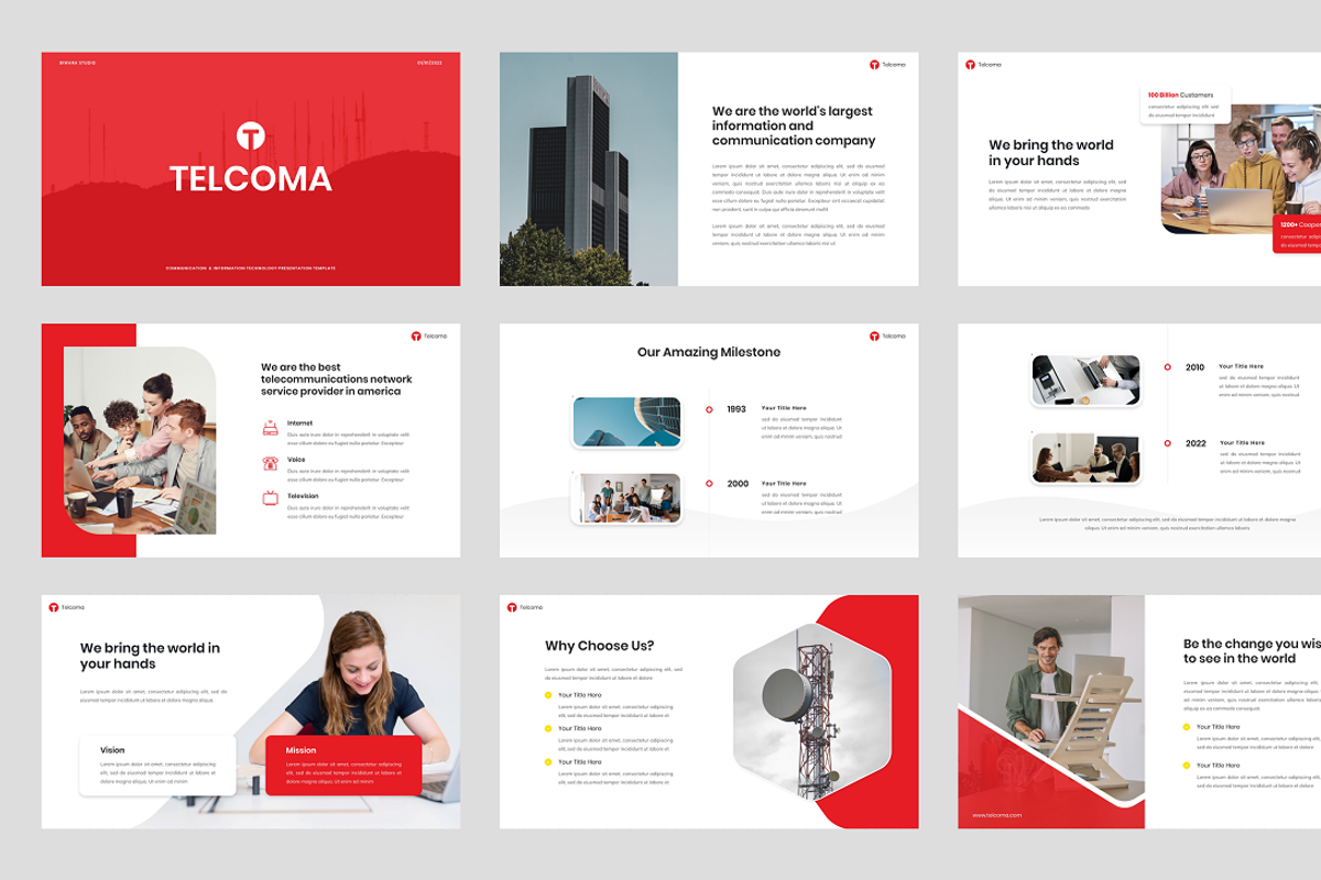 Telcoma - Communication Keynote, a Presentation Template by Biwarastudio (Photo 2 of 5)