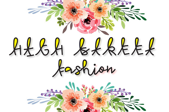 High Street Fashion :multicolor font preview 8