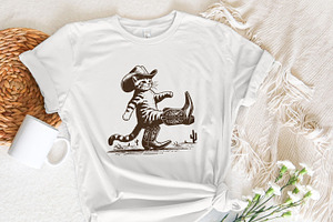 Funny Western Cowboy Cat Design