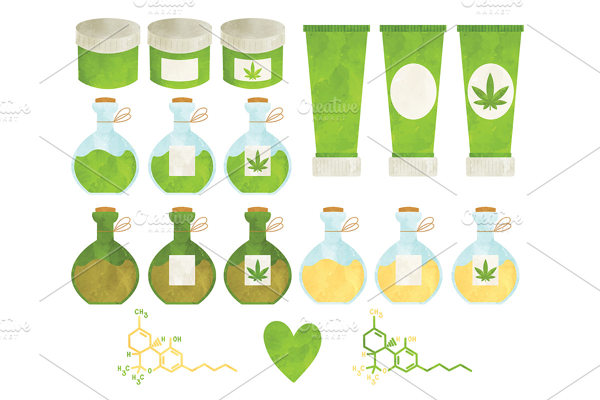Cannabis Medical Marijuana Clipart, a Healthcare Illustration by SugarPickle Clip Art (Photo 5 of 5)