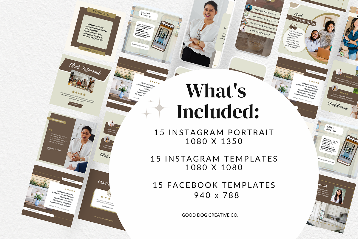Instagram Reviews Templates, a Social Media Template by gooddogcreativeco (Photo 3 of 9)