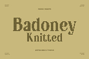 Badoney Knitted, a Serif Font by Craft Supply Co. (Thumbnail 1 of 8)