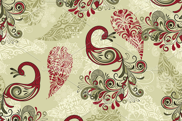Vector Seamless Winter Pattern With