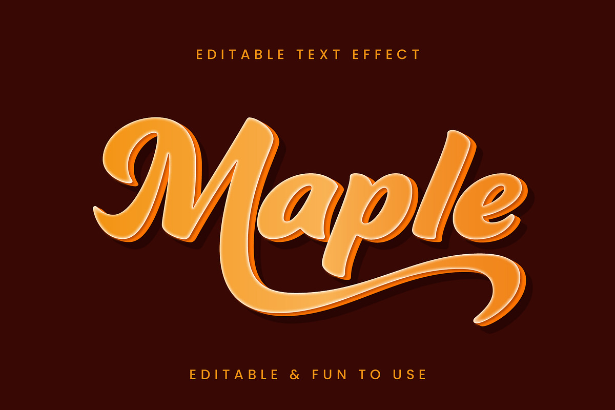 Glossy 3D Script Text Effect preview 2