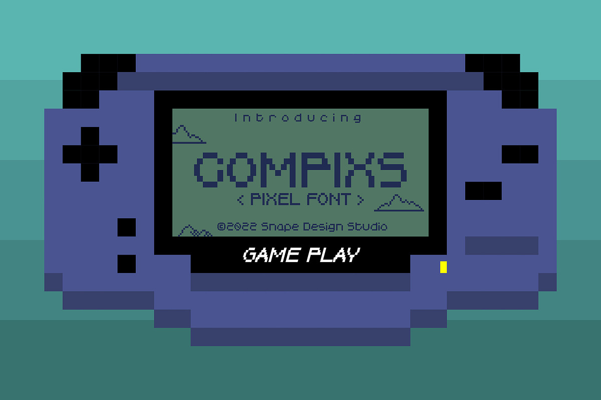 Compixs - Pixel Font, a Font by Snape Design Studio (Photo 1 of 5)
