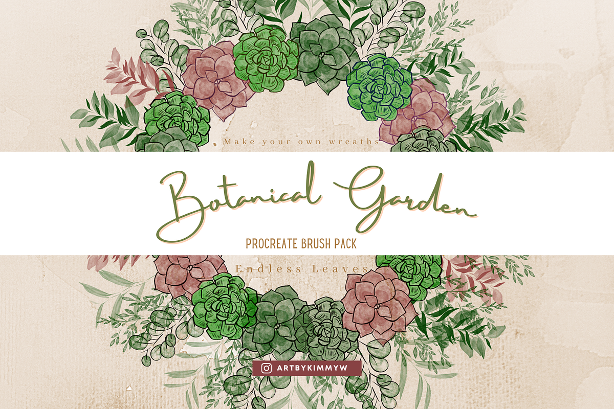 Procreate Garden Leaves Brush Pack, a Brush Add-On by Artbykimmyw (Photo 3 of 7)