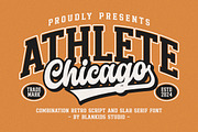 Chicago Athlete a Retro Sporty Font, a Slab Serif Font by Blankids Studio (Thumbnail 1 of 14)