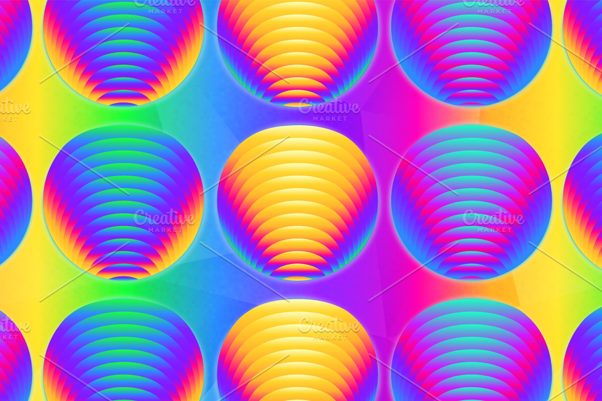 Hologram vector pattern pack, a Pattern Graphic by Gudiny (Photo 2 of 13)