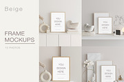 Frame Mockup Kit Beige, a Product Mockup by MockupsMarket (Thumbnail 5 of 9)