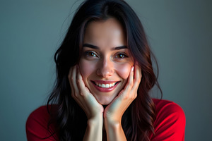 Portrait of Smiling Brunette Woman, a Beauty & Fashion Photo by Stock Shape