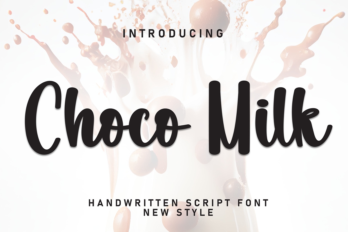 Choco Milk | Script Font, a Handwritten Font by Scratchones (Photo 1 of 8)