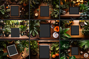 Ipad Pro with Green Plants Mockups, an iPad Mockup by AlineArtStore (Thumbnail 2 of 6)