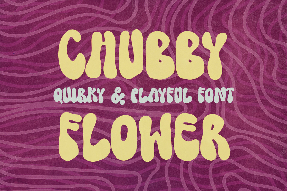 Chubby Flower - Playful & Cute Font, a Font by Deeezy (Photo 1 of 6)