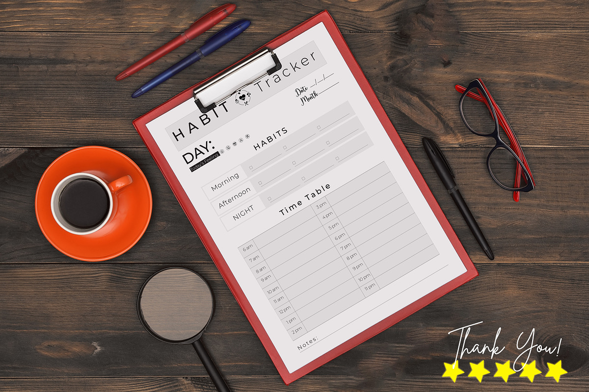 Habit Tracker Hourly Kdp Interior, a Stationery Template by Hurairagraphics (Photo 4 of 4)