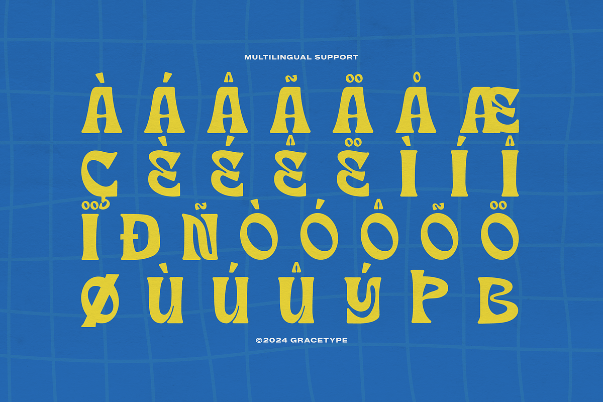 Chonka Muchas | Hand Drawn Groovy, a Handwritten Font by gracetype_studio (Photo 11 of 12)