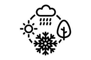Season weath black icon, an Outline Icon by Creative priyanka