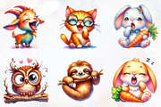 Funny Cartoon Sleepy Quirky Animals, an Illustration by RobertsArt (Thumbnail 2 of 7)