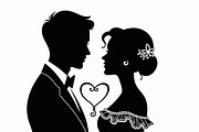 Romantic Love Cameo Silhouette set, an Illustration by Creativeshirt (Thumbnail 6 of 8)