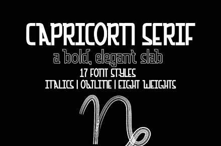 Capricorn Serif Typeface, a Slab Serif Font by Rachel McBride Creative