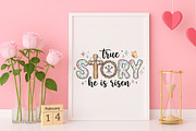 Retro True Story He Is Risen PNG, an Illustration by Canvas Craft (Thumbnail 7 of 7)