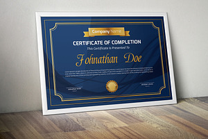 Certificate Word | PSD | AI, a Stationery Template by Curve Design