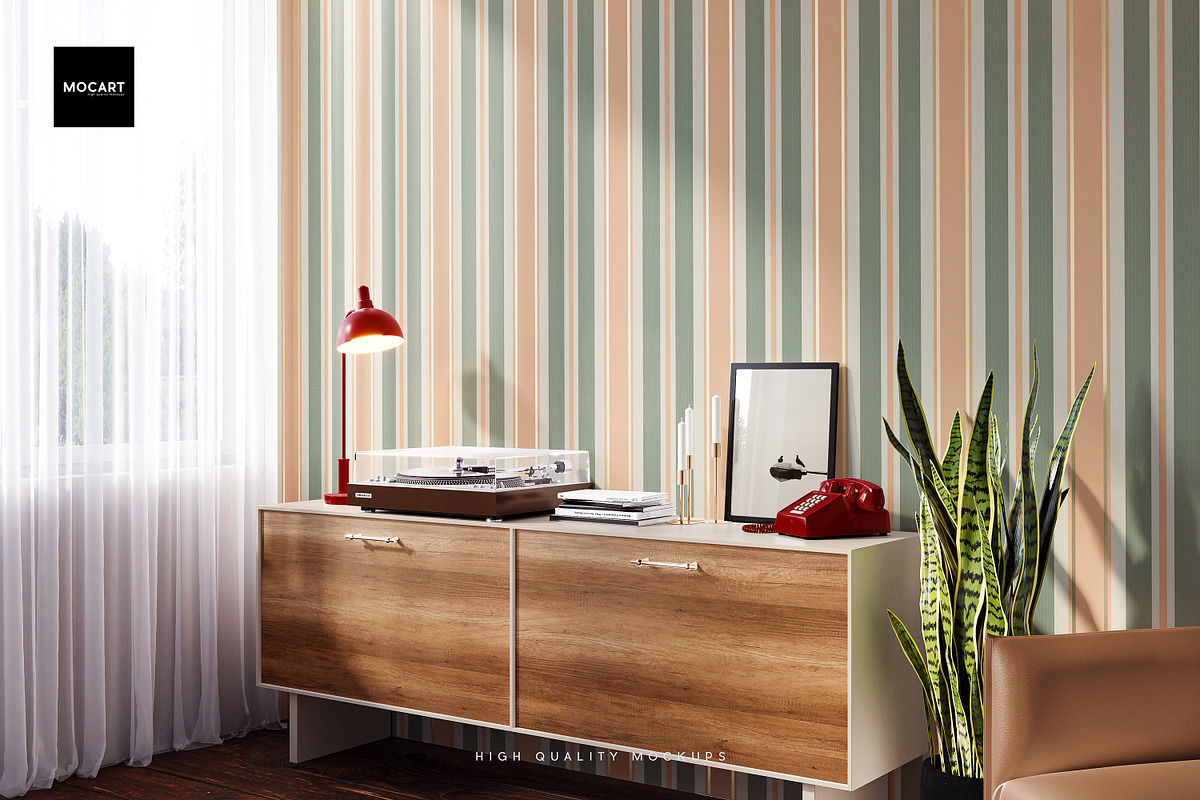 Interior Wallpaper Mockup Set v.2, a Household Mockup by Mocart (Photo 7 of 11)