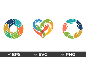 Unity Hands Community Vector Logo, an Object Graphic by Artonix