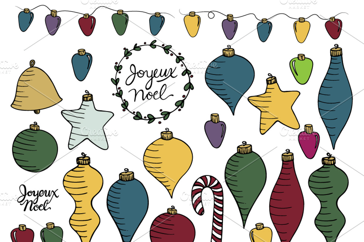 40 Holiday Vector Ornaments, an Illustration by Foxtail Pine Studio (Photo 4 of 4)