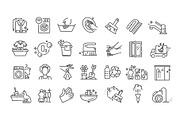 Cleaning and hygiene icon set, an Outline Icon by Tettygreen (Thumbnail 2 of 2)