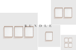 Wooden Frame Mockup Bundle