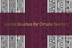 72 Ornate Vector Brushes