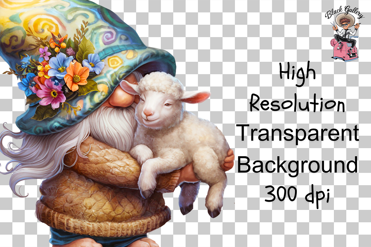Easter Gnome Clipart PNG Bundle, an Illustration by Clipart Bloom (Photo 16 of 18)