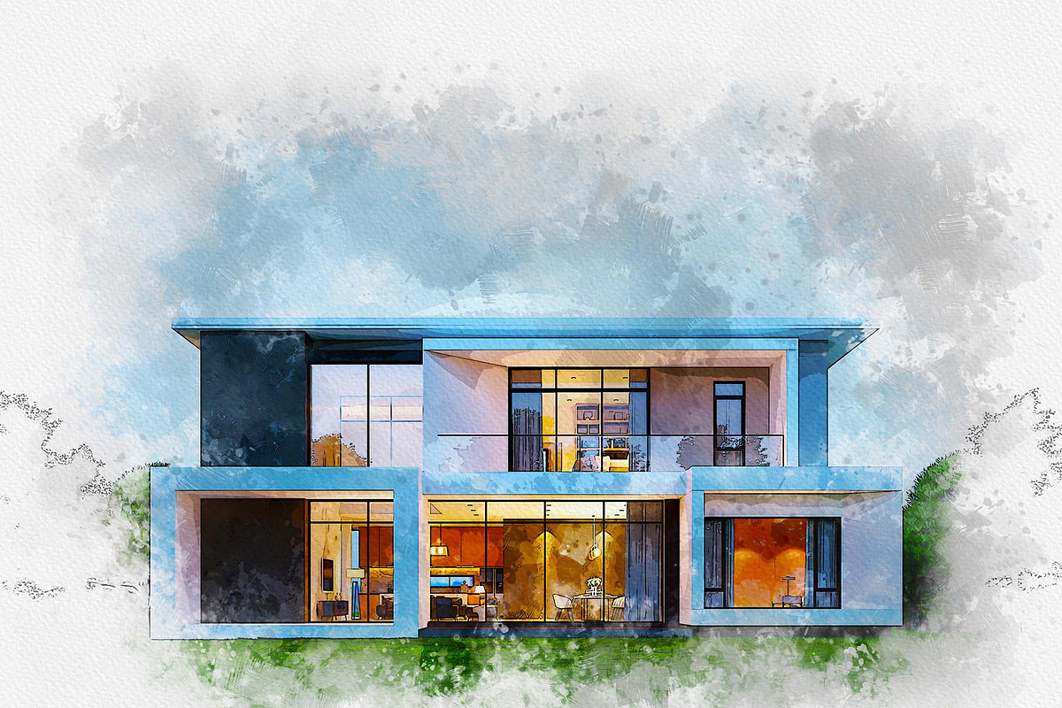 Exterior Watercolor Effect Bundle, an Action Add-On by MRI STUDIO (Photo 22 of 24)