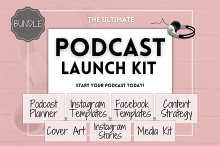 Ultimate PODCAST Launch Bundle! Vol2, a Marketing Template by Templatables