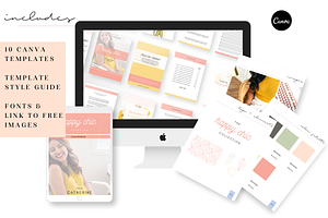 Happy Chic Workbook Canva or Adobe