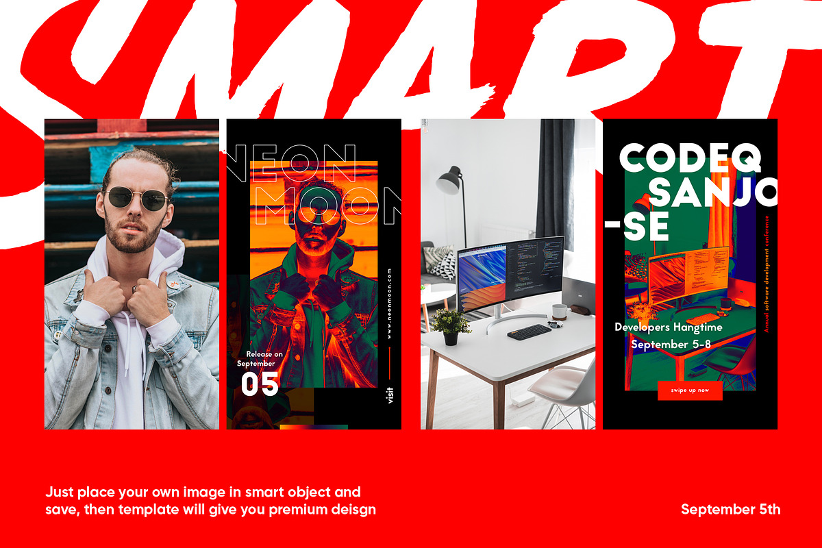 Cyberpunk Social Media Pack +Stories, a Social Media Template by September 5th (Photo 12 of 14)