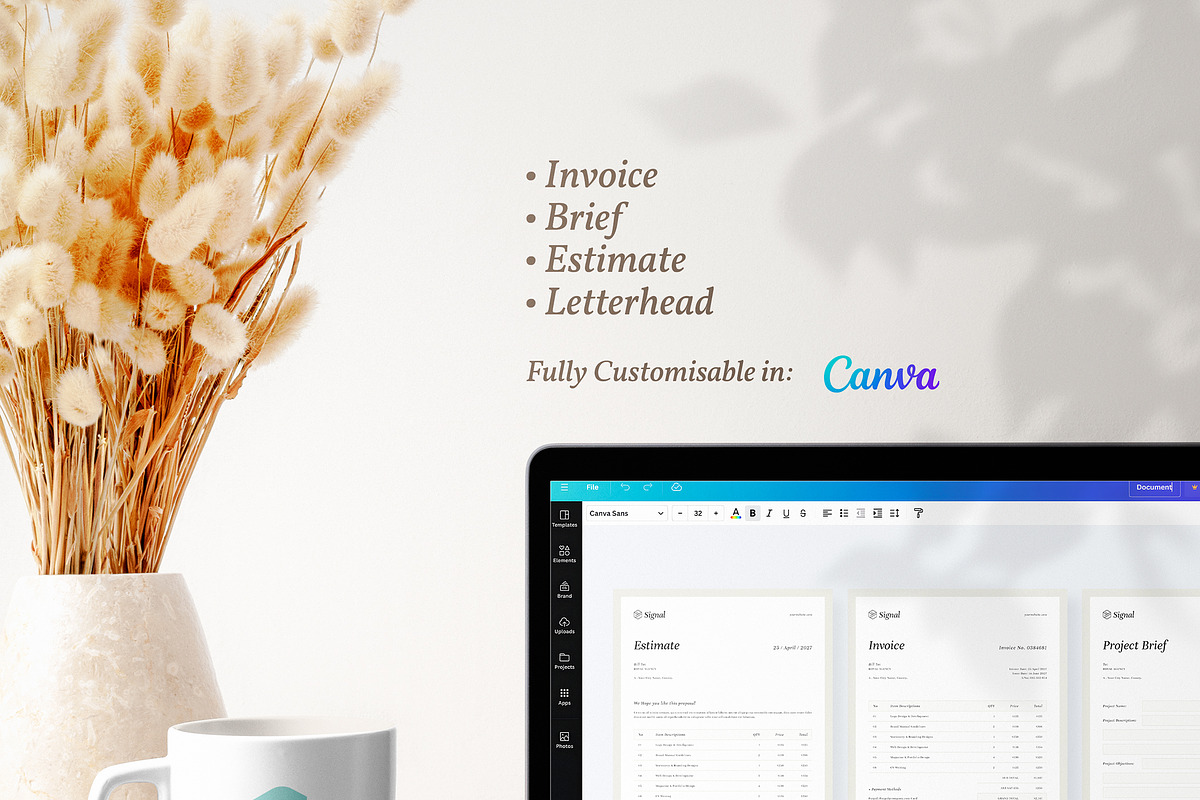 Invoice | Estimate | Letterhead, a Stationery Template by Designsoul14 (Photo 11 of 11)