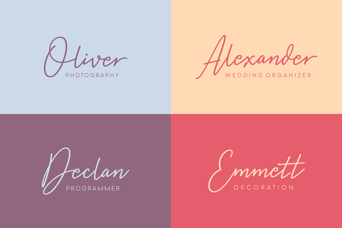 Natron - Monoline Signature Font preview 3