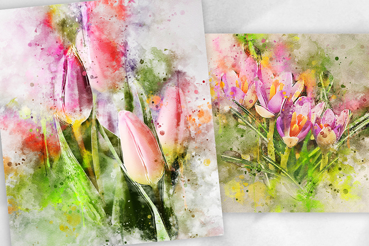 Splatter Watercolor Photoshop Action, an Action Add-On by GorynArt (Photo 19 of 20)