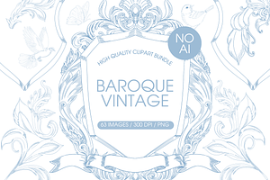 Blue Chinoiserie Clipart, an Illustration by TatiMockup