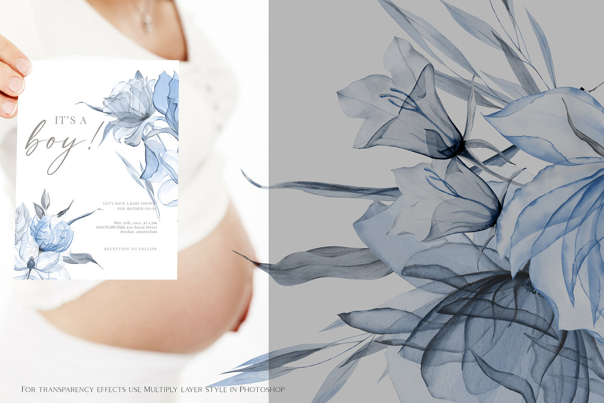Icy Blue  - Transparent flowers, an Object Illustration by Olga Koelsch (Photo 3 of 16)