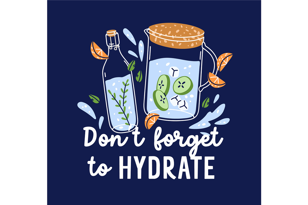 Drink water card backgrounds set, a Food Illustration by Good Studio (Photo 4 of 6)