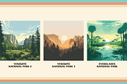 National Park Poster Illustrations, a Decorative Illustration by Vicarel Studios (Thumbnail 23 of 23)