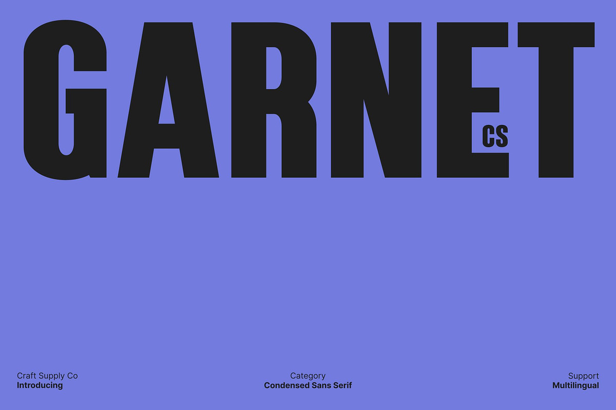 CS Garnet – Condensed Font, a Sans Serif Font by Craft Supply Co. (Photo 1 of 8)