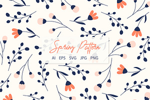 Spring Wildflowers Seamless Pattern, a Pattern Graphic by Groovy Arts